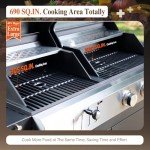 Dual Fuel Charcoal & Propane BBQ Grill Combo