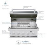 High-Quality 5-Burner Propane Grill with Island Head