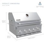 High-Quality 5-Burner Propane Grill with Island Head
