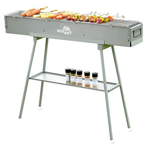 WILLBBQ Portable Hibachi Charcoal Grill for Outdoor Fun