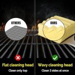 Bristle-Free Steam Grill Brush with Rosewood Handle