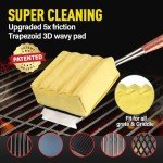 Bristle-Free Steam Grill Brush with Rosewood Handle