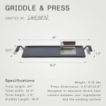 Carbon Steel Griddle & Grill Press - Made in Sweden