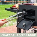 Kenadne Extra Large Charcoal BBQ Grill with Trays