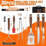 31-Piece BBQ Grilling Tool Set with Storage Bag