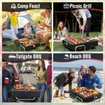 SUNLIFER Portable Charcoal Tabletop BBQ Grill
