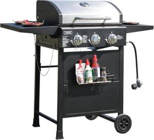 3-Burner Propane BBQ Grill with Front Basket