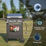 3-Burner Propane BBQ Grill with Front Basket