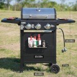 3-Burner Propane BBQ Grill with Front Basket