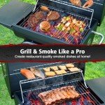SUNLIFER Charcoal Barrel BBQ Grill with Side Table