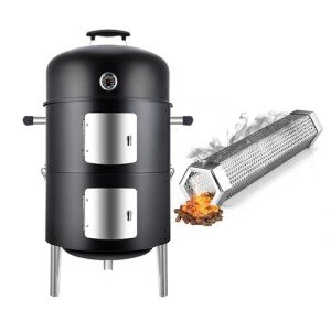 SUNLIFER Charcoal Smoker BBQ Grill Combo