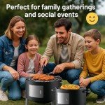 SUNLIFER Charcoal Smoker BBQ Grill Combo