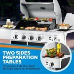 NutriChef 5-Burner Portable Propane Gas Grill