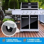 NutriChef 5-Burner Portable Propane Gas Grill