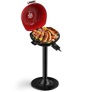 Giantex 1600W Portable Electric BBQ Grill, Red