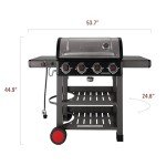 Coleman 4-Burner Propane Grill with Side Burner