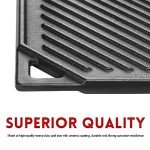 Reversible Cast Iron Griddle for Grilling & Baking