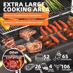 MELLCOM 36” Extra Large Charcoal BBQ Grill