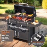 MELLCOM 36” Extra Large Charcoal BBQ Grill
