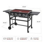 Royal Gourmet 4-Burner Propane Gas Grill Griddle
