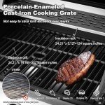 Upgraded 4-Burner Propane Gas BBQ Grill