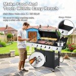 Upgraded 4-Burner Propane Gas BBQ Grill