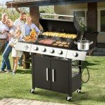 Upgraded 4-Burner Propane Gas BBQ Grill