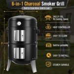SUNLIFER 4-in-1 Charcoal Smoker and Grill