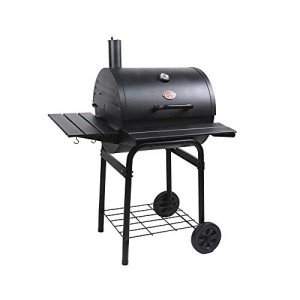 Char-Griller Wrangler Charcoal Grill with Shelves