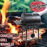 Char-Griller Wrangler Charcoal Grill with Shelves