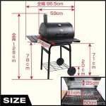 Char-Griller Wrangler Charcoal Grill with Shelves
