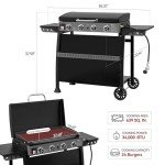 Royal Gourmet 4-Burner Propane Gas Griddle