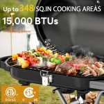 Portable 15,000 BTU Propane Gas Grill