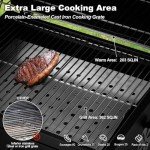 MELLCOM Charcoal Grill with Foldable Side Table