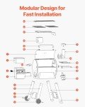 VEVOR 8-in-1 Wood Pellet Grill & Smoker