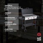 GasOne 2-Burner Propane Griddle with Wheels
