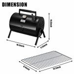 Portable Charcoal Grill & Smoker for Outdoor Use