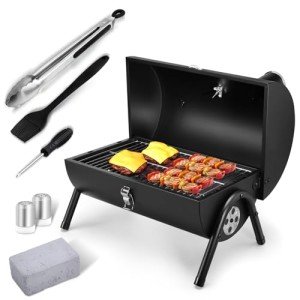 Joyfair Portable Charcoal Grill Set for Outdoor BBQ