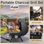 Joyfair Portable Charcoal Grill Set for Outdoor BBQ