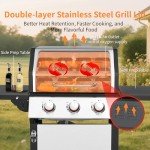 3-Burner Propane Gas Grill with Even Heat Distribution
