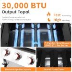 3-Burner Propane Gas Grill with Even Heat Distribution