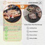 25" Nonstick Cast Iron Griddle for Gas Grills