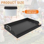 25" Nonstick Cast Iron Griddle for Gas Grills
