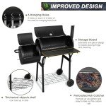 Large Barrel Charcoal Grill & Offset Smoker