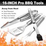 Heavy Duty Stainless Steel BBQ Grill Tool Set