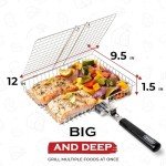 Stainless Steel BBQ Grill Basket with Handle