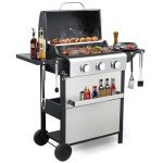 COOKIT 3-Burner Propane Gas Grill - 30,000 BTU