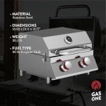 Portable 16-Inch Stainless Steel Propane Grill