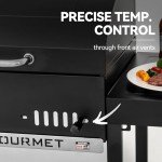 24-Inch Charcoal Grill with Foldable Side Tables