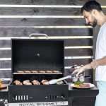 24-Inch Charcoal Grill with Foldable Side Tables